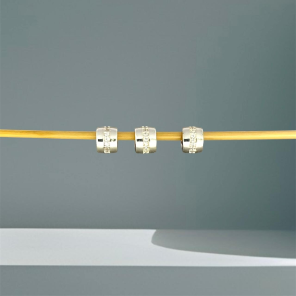 BERLOQUE SEPARADOR COM ZIRCÔNIAS - PRATA 925