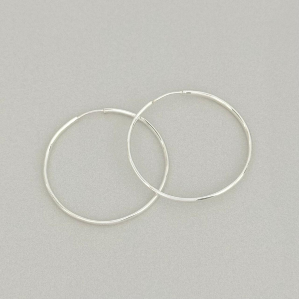 ARGOLA REDONDA / FIO MEIA CANA - PRATA 925