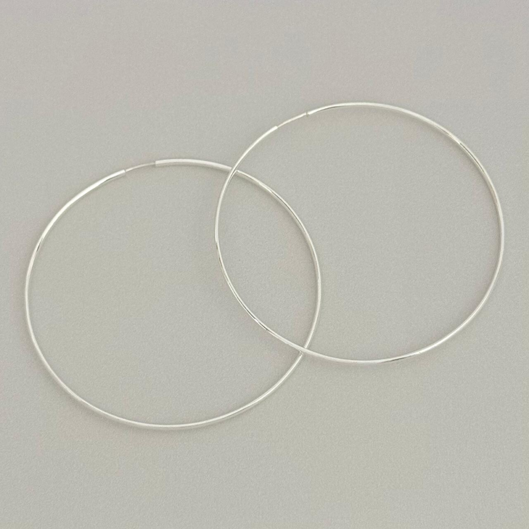 ARGOLA REDONDA / FIO MEIA CANA - PRATA 925