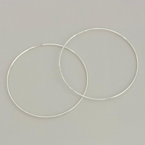 ARGOLA REDONDA / FIO MEIA CANA - PRATA 925