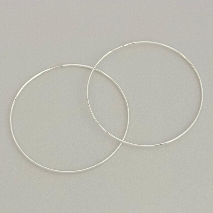 ARGOLA REDONDA / FIO MEIA CANA - PRATA 925