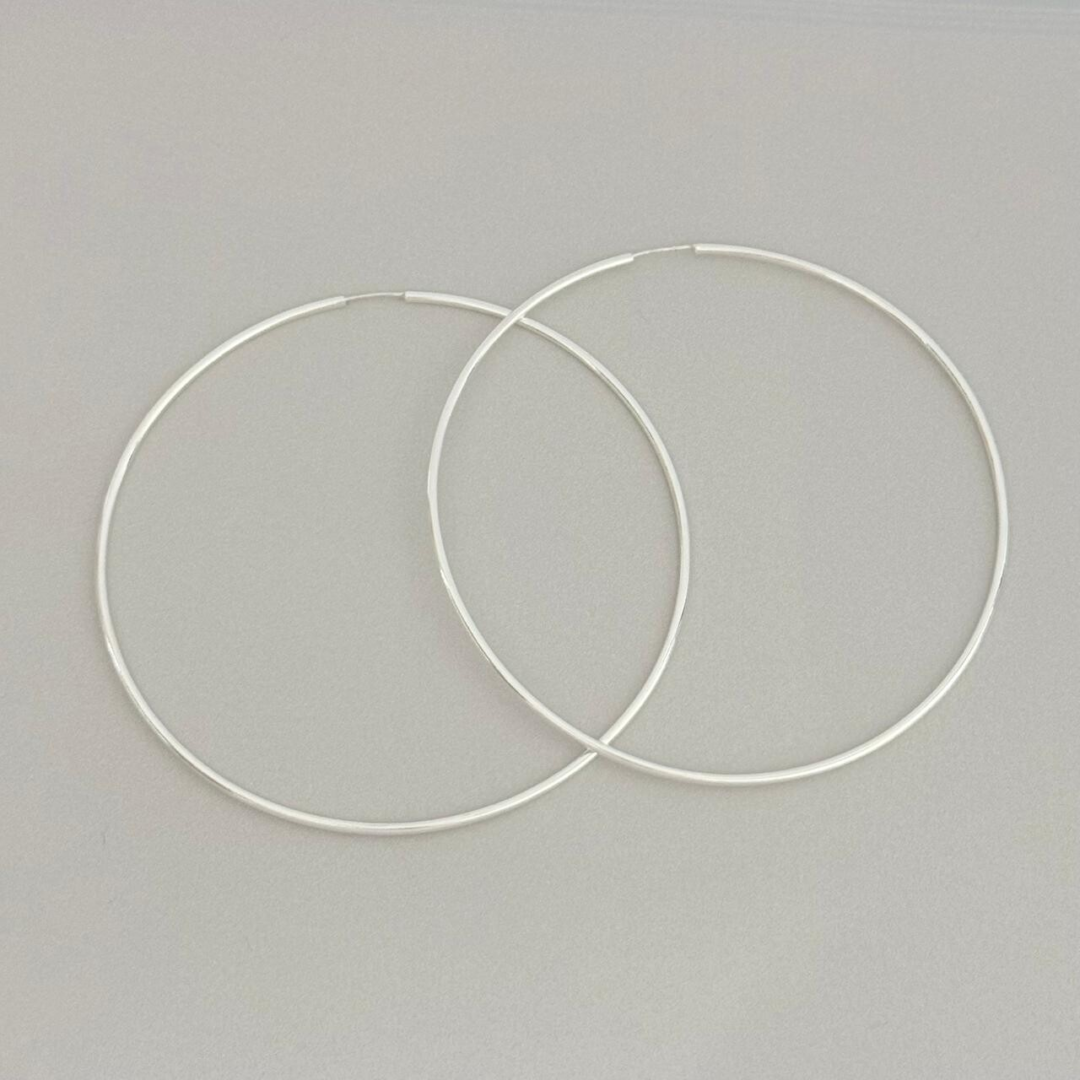 ARGOLA REDONDA / FIO REDONDO - PRATA 925