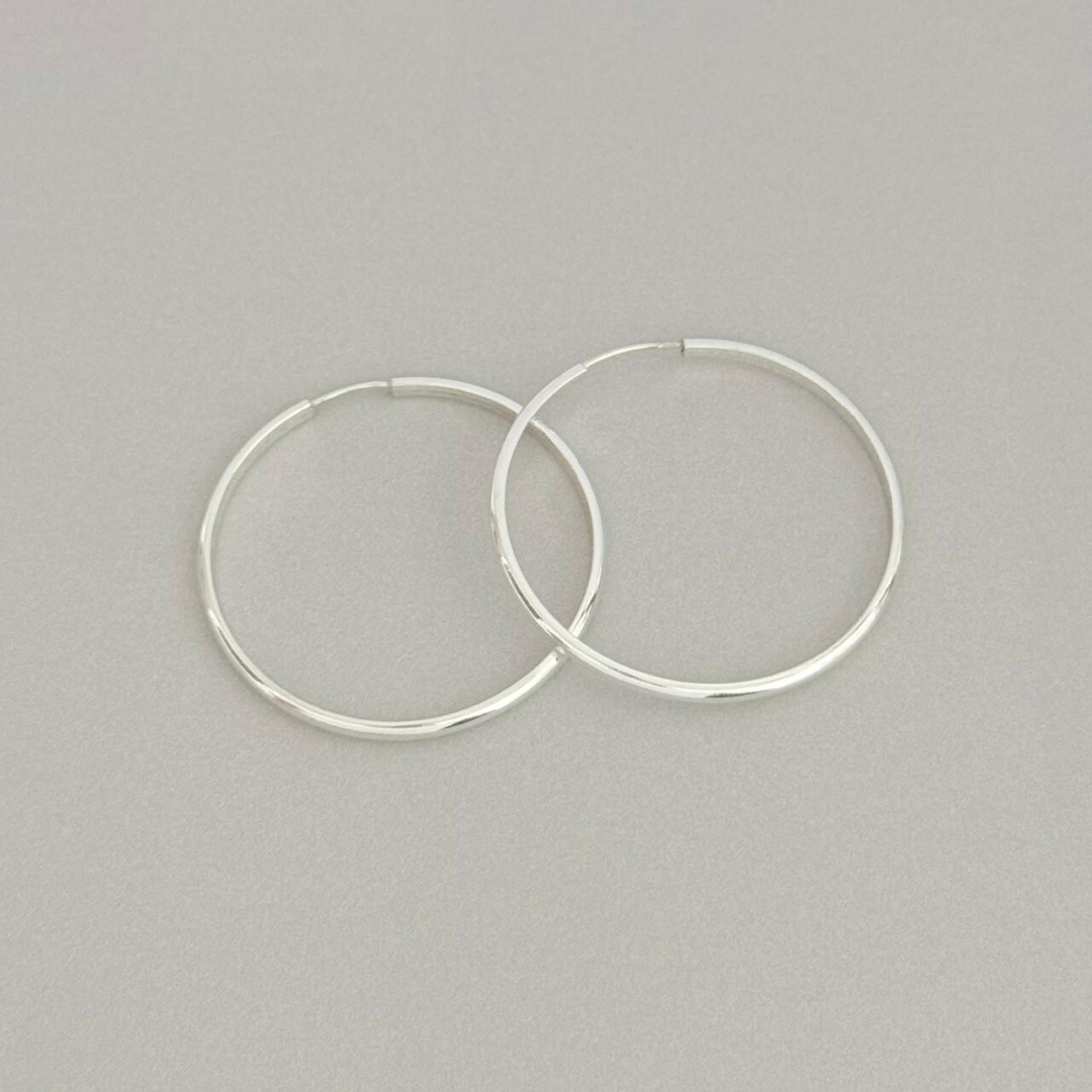 ARGOLA REDONDA / FIO MEIA CANA - PRATA 925