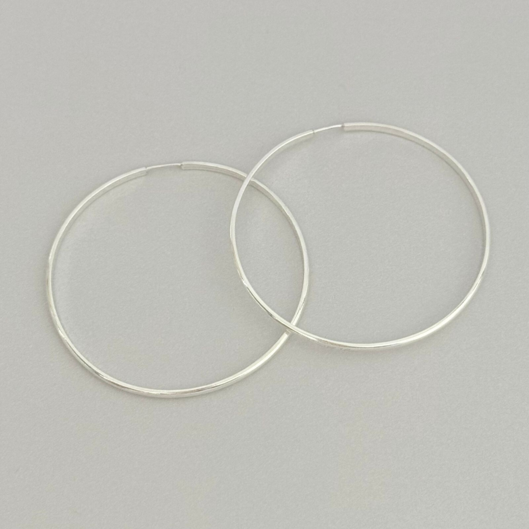 ARGOLA REDONDA / FIO MEIA CANA - PRATA 925
