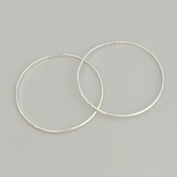 ARGOLA REDONDA / FIO MEIA CANA - PRATA 925