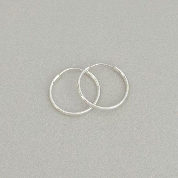 ARGOLA REDONDA / FIO MEIA CANA - PRATA 925