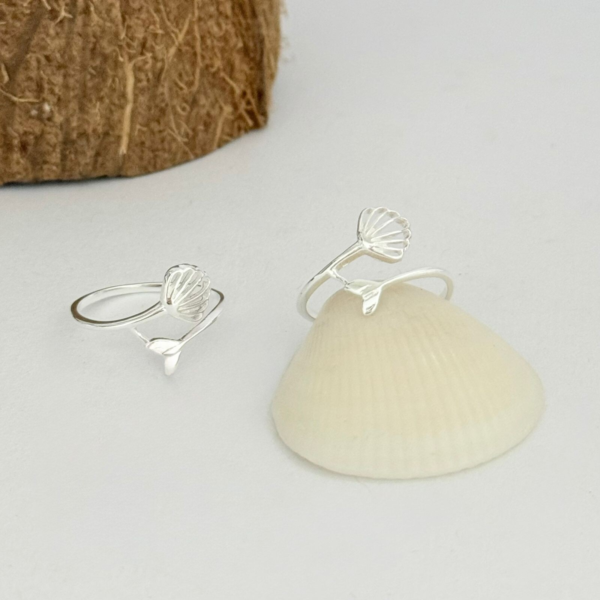 ANEL CONCHA / RABO DE SEREIA  - PRATA 925 - 16