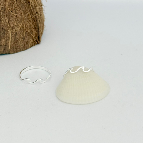 ANEL ONDAS - PRATA 925 - 18