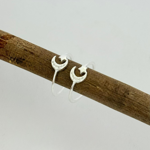 ANEL LUA / ESTRELA - PRATA 925