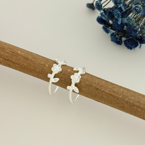 ANEL RAMO DE FLOR - PRATA 925 - 13