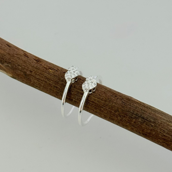 ANEL CHUVEIRINHO / CORAÇÃO - PRATA 925