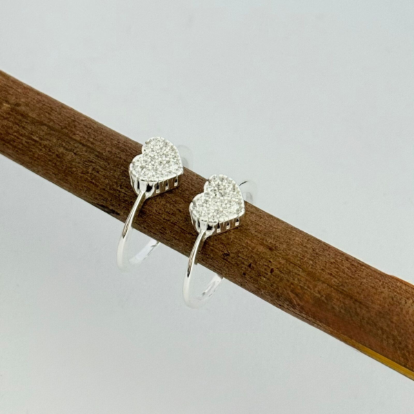 ANEL CHUVEIRINHO / CORAÇÃO - PRATA 925