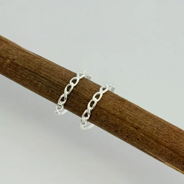 ANEL TRANÇADO - PRATA 925 - 16