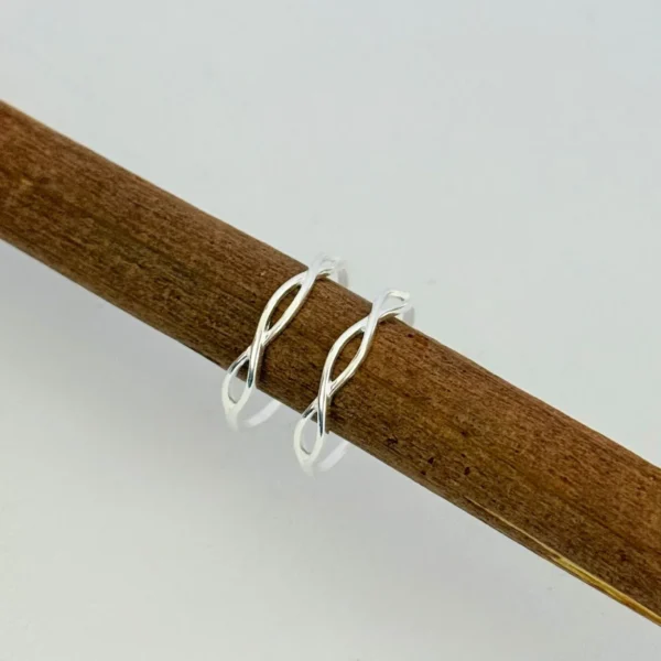 ANEL TRANÇADO - PRATA 925