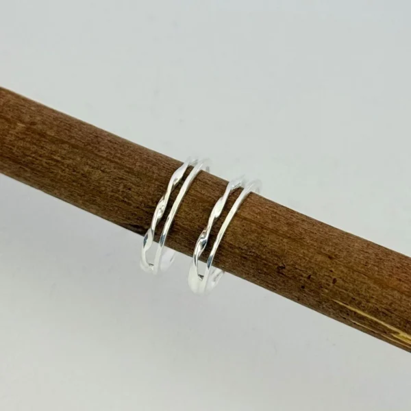 ANEL ARO DUPLO - PRATA 925