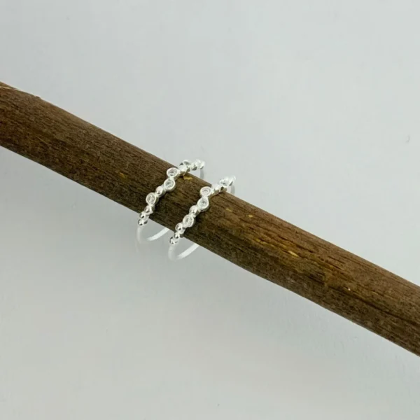 ANEL APARADOR ZIRCÔNIAS - PRATA 925