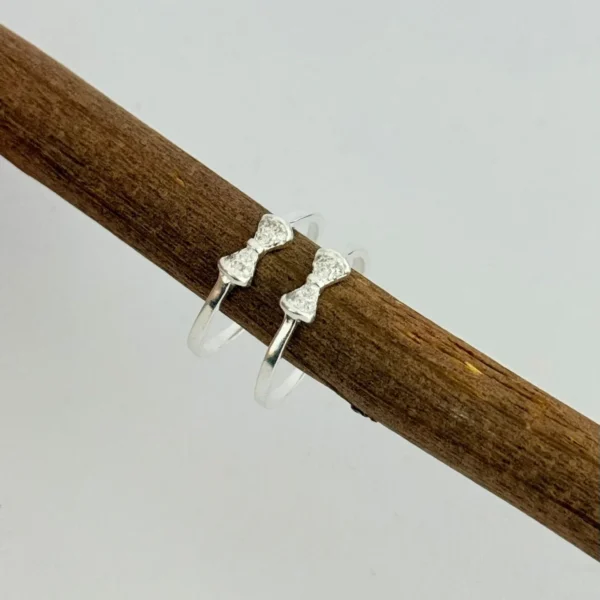 ANEL LAÇO CRAVEJADO - PRATA 925