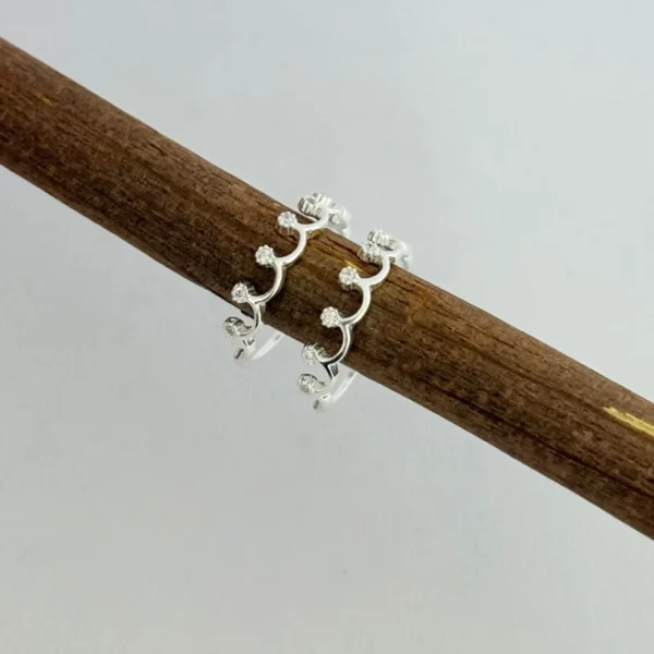 ANEL COROA COM ZIRCÔNIAS - PRATA 925 - 19