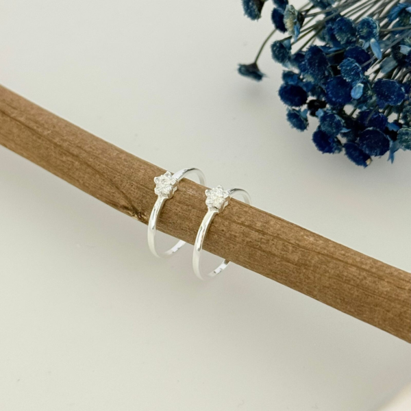 ANEL FLORZINHA - PRATA 925