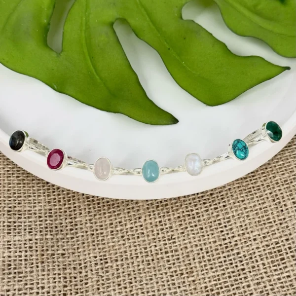 ANEL PEDRAS NATURAIS OVAL - PRATA BALI 925