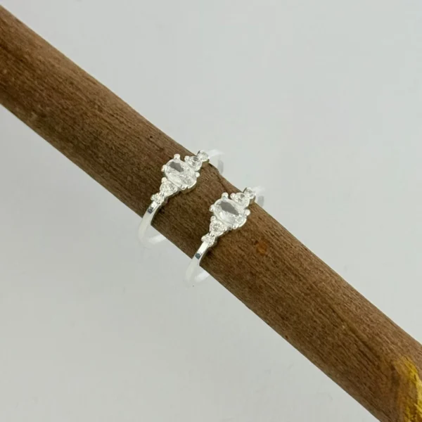 ANEL COM ZIRCÔNIAS - PRATA 925 - 17