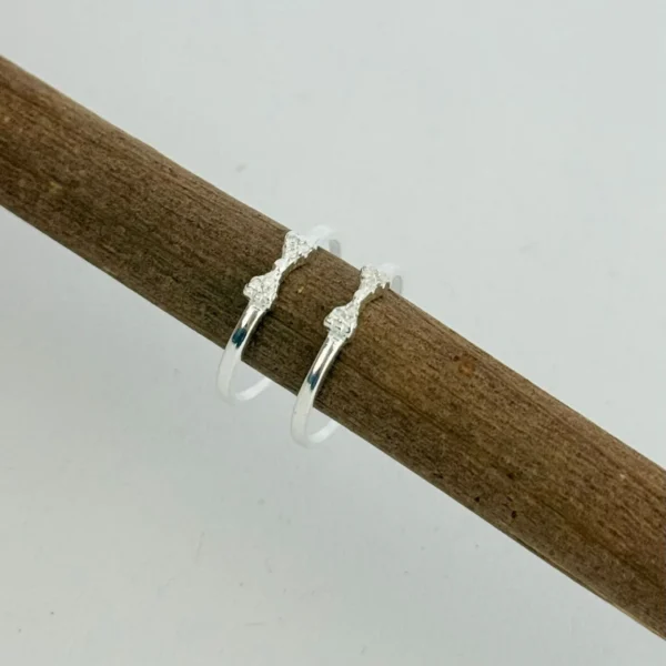 ANEL LACINHO CRAVEJADO - PRATA 925