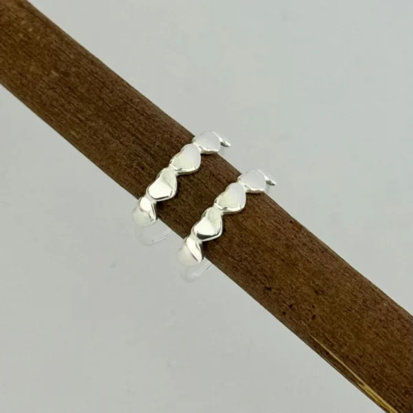 ANEL CORAÇÕES - PRATA 925