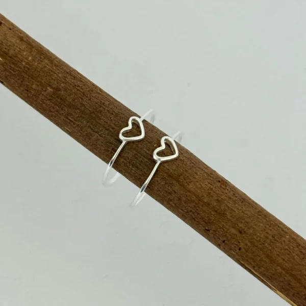 ANEL MINI CORAÇÃO - PRATA 925 - 18