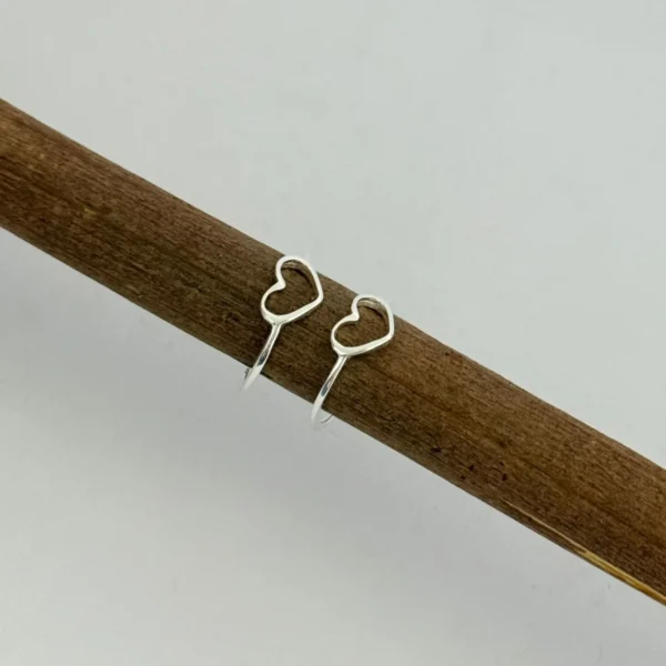 ANEL FALANGE CORAÇÃO - PRATA 925