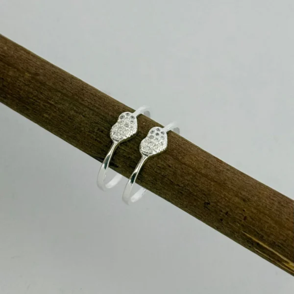 ANEL CORAÇÃO CRAVEJADO - PRATA 925