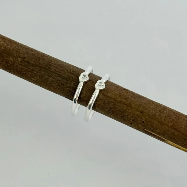 ANEL CORAÇÃO COM ZORCÔNIAS - PRATA 925