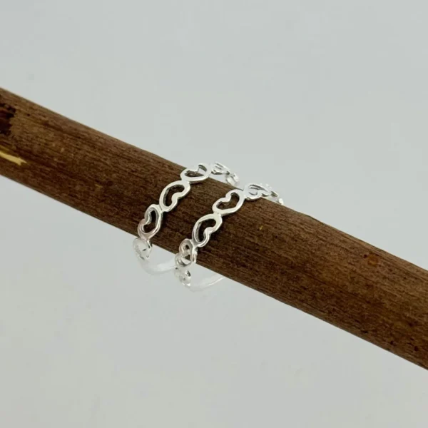 ANEL CORAÇÕES - PRATA 925 - 17