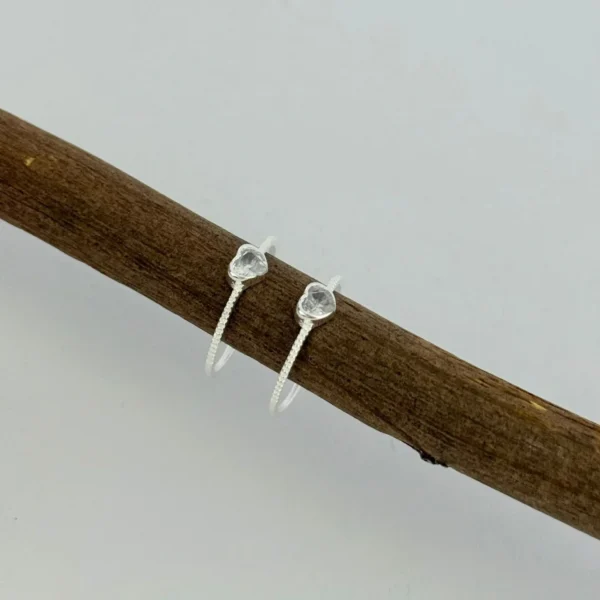 ANEL CORAÇÃO ZIRCÔNIA - PRATA 925