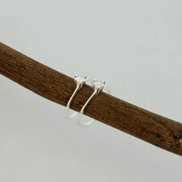 ANEL SOLITÁRIO - PRATA 925