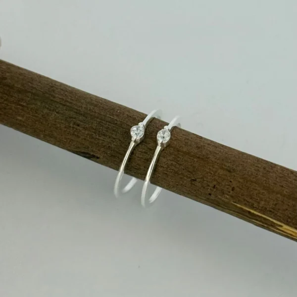 ANEL SOLITÁRIO - PRATA 925