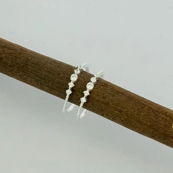 ANEL ZIRCÔNIAS - PRATA 925