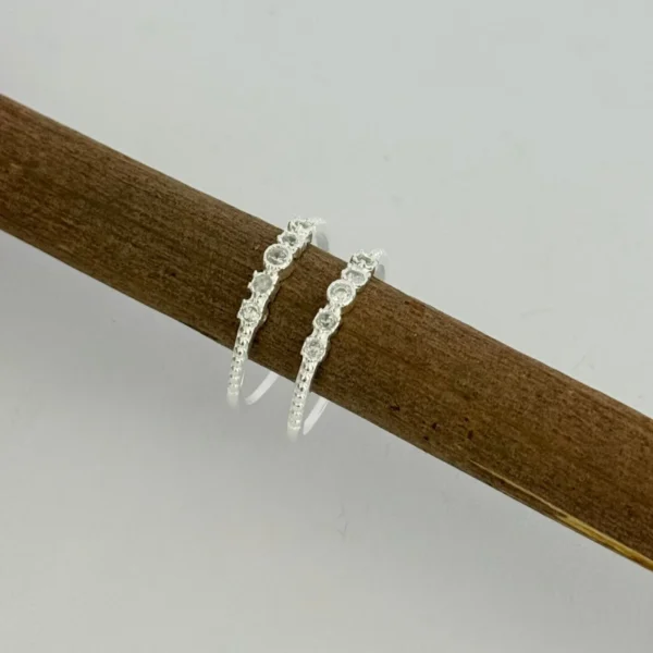 ANEL APARADOR ZIRCÔNIAS - PRATA 925 - 19