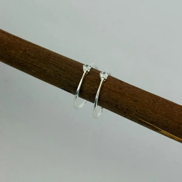 ANEL SOLITÁRIO - PRATA 925 - 19