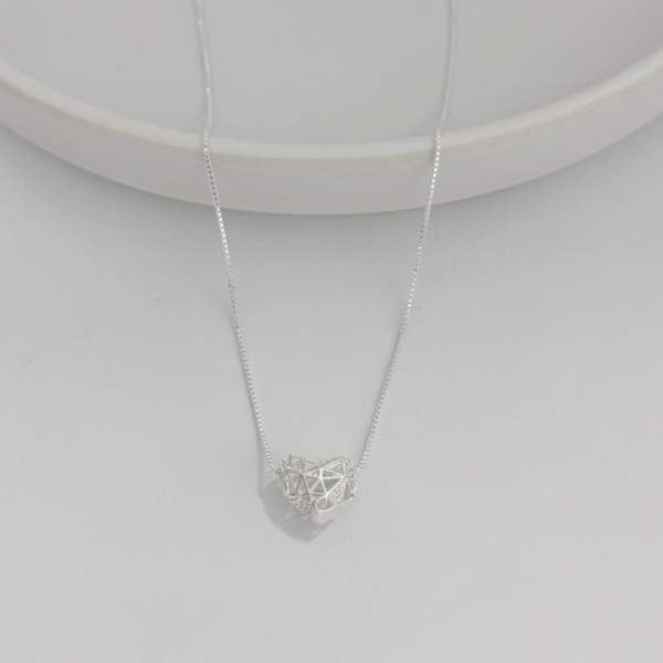 COLAR CORAÇÃO - PRATA 925