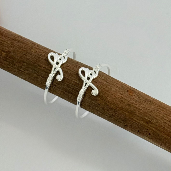 ANEL FÉ COM ZIRCÔNIAS - PRATA 925