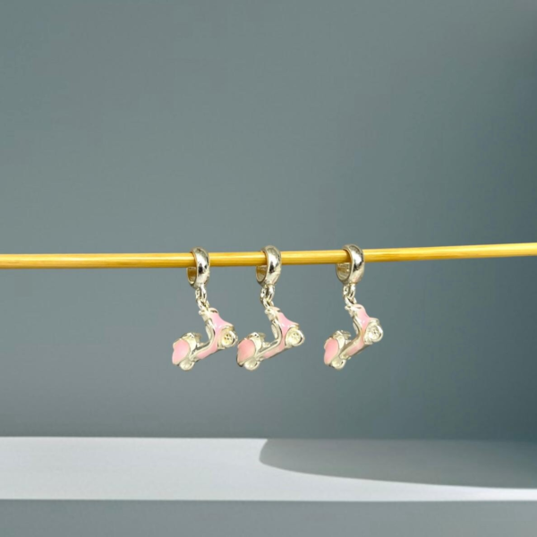 BERLOQUE MOTO ROSA - PRATA 925