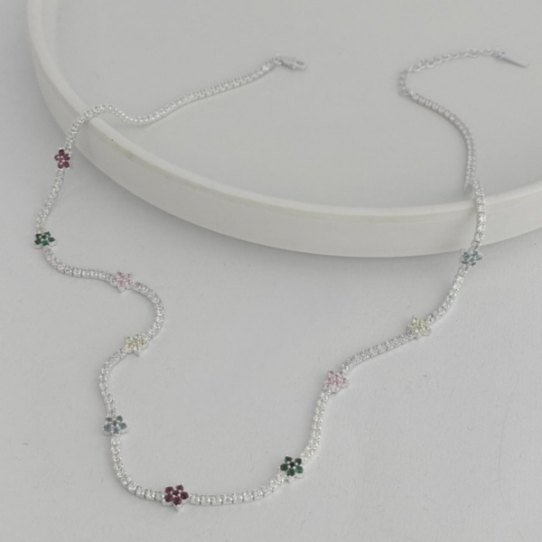 COLAR RIVIERA FLORZINHAS - PRATA 925