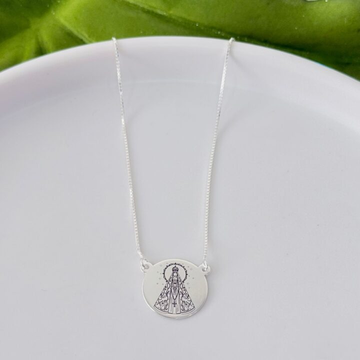15471605944-colar-nossa-senhora.jpeg COLAR NOSSA SENHORA APARECIDA - PRATA 925