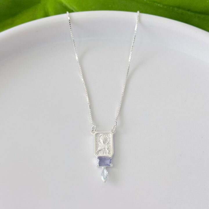 COLAR SAGRADO CORAÇÃO DE JESUS - PRATA 925