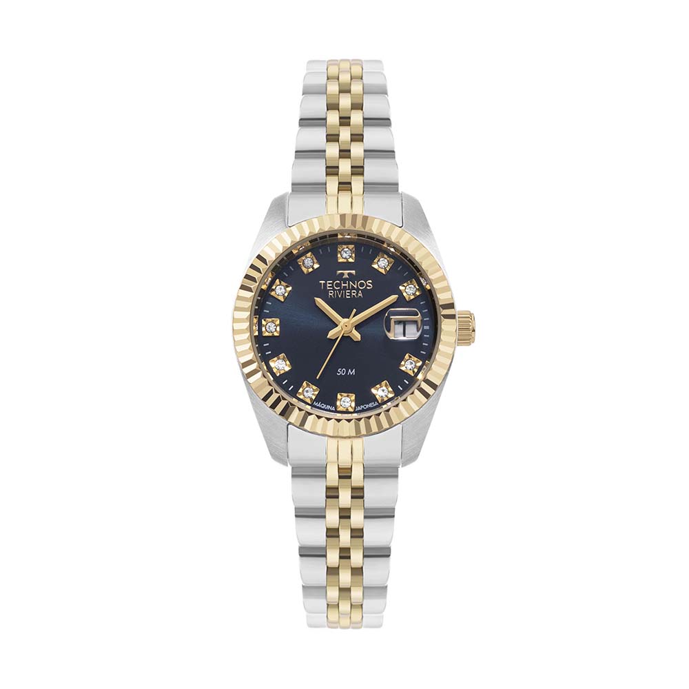 2015CEM1A_1 Relógio Technos Feminino Riviera Bicolor