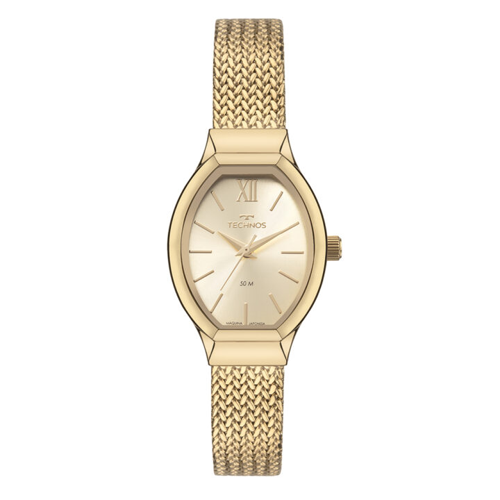 2035NCT1X_1 Relógio Technos Feminino Style Dourado