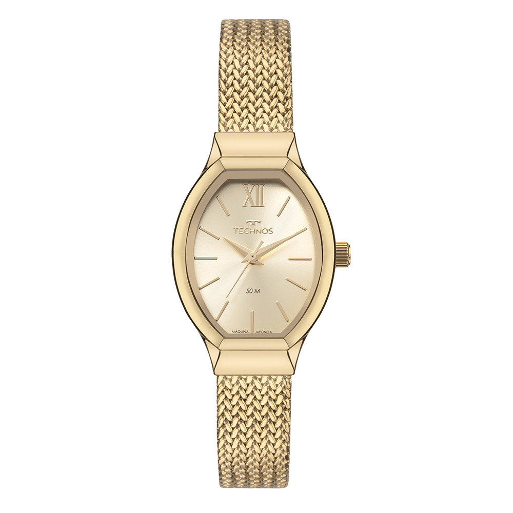 2035NCT1X_1 Relógio Technos Feminino Style Dourado