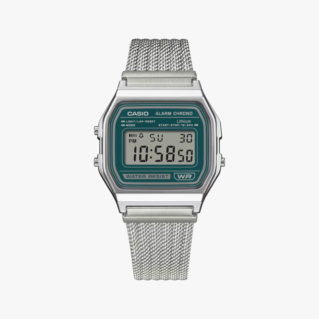 A158WEM-3DF-SC 2 Relógio Casio Vintage Digital Prata Unissex