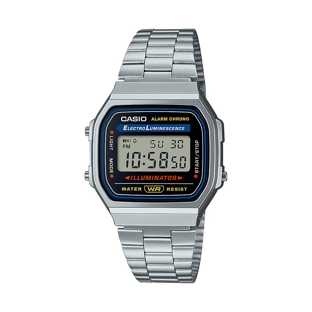 A168WA-1WDF-SC Relógio Casio Vintage Digital Prata Unissex