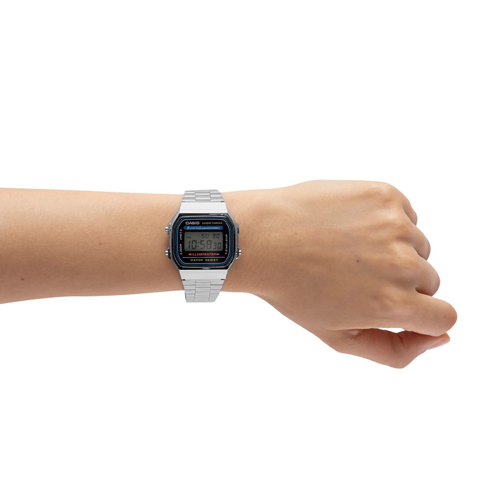 A168WA-1WDF-SC Relógio Casio Vintage Digital Prata Unissex